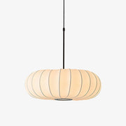 Simple Fabric Hanging Light Pumpkin Shape Pendant Light