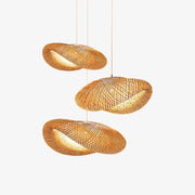 Wabi-Sabi Bamboo Lantern Pendant Lamp