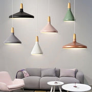 Modern Nordic Macaron Creative Wooden Pendant Lamp