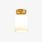 Modern Small Gold Semi Flush Ceiling Light Hallway