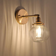 Modern Retro Glass Globe Wall Light For Living Room