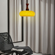 Retro Yellow Glass Pendant Lamp