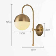 Gold Metal Retro Wall Lights For Bedroom