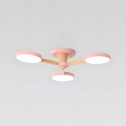 Modern Nordic Wooden LED Ceiling Light for Living Room