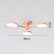 Modern Nordic Wooden LED Ceiling Light for Living Room