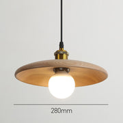 Round Solid Wood Ceiling Pendant Light