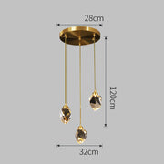Luxurious Crystal Gold Raindrop Pendant Lamp