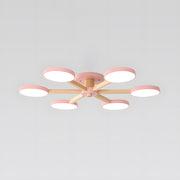 Modern Nordic Wooden LED Ceiling Light for Living Room