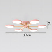 Modern Nordic Wooden LED Ceiling Light for Living Room