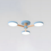 Modern Nordic Wooden LED Ceiling Light for Living Room