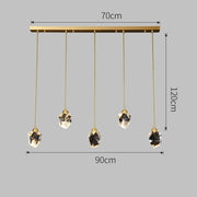 Luxurious Crystal Gold Raindrop Pendant Lamp