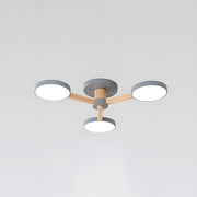 Modern Nordic Wooden LED Ceiling Light for Living Room