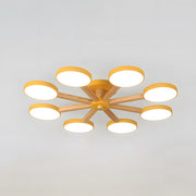 Modern Nordic Wooden LED Ceiling Light for Living Room