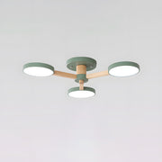 Modern Nordic Wooden LED Ceiling Light for Living Room