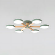 Modern Nordic Wooden LED Ceiling Light for Living Room