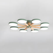 Modern Nordic Wooden LED Ceiling Light for Living Room