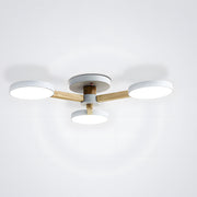 Modern Nordic Wooden LED Ceiling Light for Living Room