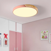 Simple Round Wood LED Dimmable Ceiling Lights