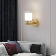 Vintage Bedside Wall Light With Glass Shade