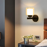 Vintage Bedside Wall Light With Glass Shade