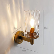 Vintage Iron Armed Glass Wall Lights