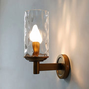 Vintage Iron Armed Glass Wall Lights