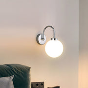 Single Head Ball Glass Wall Light For Bedroom