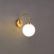 Single Head Ball Glass Wall Light For Bedroom