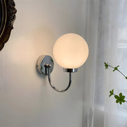Single Head Ball Glass Wall Light For Bedroom