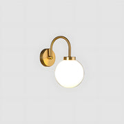 Single Head Ball Glass Wall Light For Bedroom