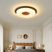 Walnut Color Modern LED Bedroom Ceiling Light