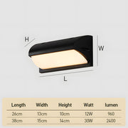 IP65 Outdoor Courtyard Stairs LED Black Wall Lamp
