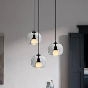 Contemporary Simple Glass Globe Kitchen Island Pendant Lights