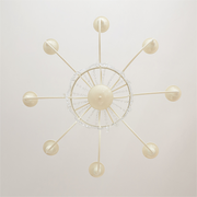 Vintage White Metal & Glass Luxury Chandelier Light -Homdiy
