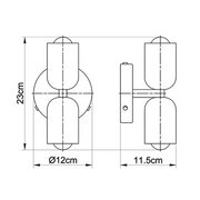 Modern Short Double Head Homestay Wall Light