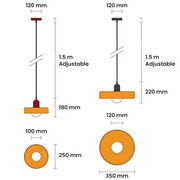 Bauhaus Modern Glass Ceiling Pendant Lighting