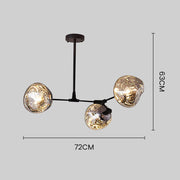 Designer Nordic Long Glass Island Lamp For Living Room