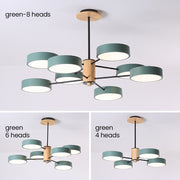 Stylish Macaron Multi Arm LED Ceiling Pendant Light
