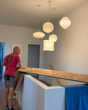 Contemporary Bubble Fabric Pendant Lamp