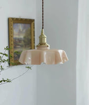 Tiffany Pleated Edge Glass Pendant Light