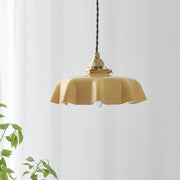 Tiffany Pleated Edge Glass Pendant Light