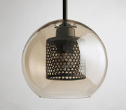 Bauhaus Glass Shade Metal Pendant Light