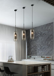 Bauhaus Glass Shade Metal Pendant Light