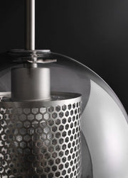 Bauhaus Glass Shade Metal Pendant Light