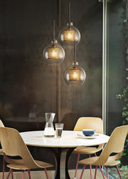 Bauhaus Glass Shade Metal Pendant Light