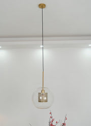 Bauhaus Glass Shade Metal Pendant Light