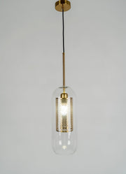 Bauhaus Glass Shade Metal Pendant Light