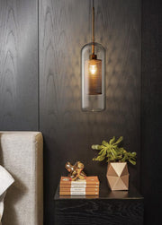 Bauhaus Glass Shade Metal Pendant Light