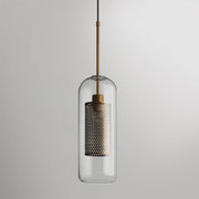 Bauhaus Glass Shade Metal Pendant Light