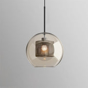 Bauhaus Glass Shade Metal Pendant Light